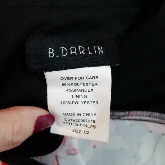 B Darlin Floral Strapless 1/2 Juniors Dress HOCO - Picture 4 of 6